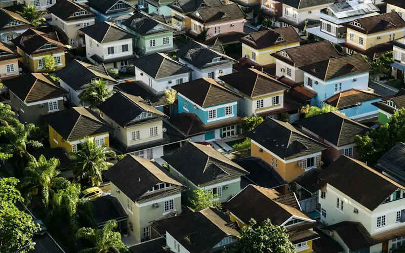 Aerial view of a suburban neighbourhood (illustrative photo for Homes for sale in Kitchener)