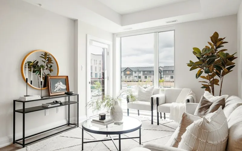 Bright living room in a rental home (illustrative photo for Homes for rent)
